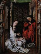 Rogier van der Weyden kristi fodelse altartavlan i miraflores oil